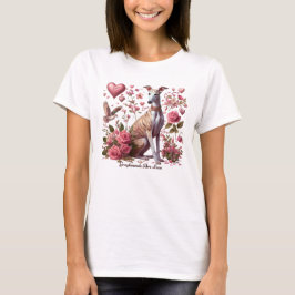 Camiseta Greyhound Dog Romântico