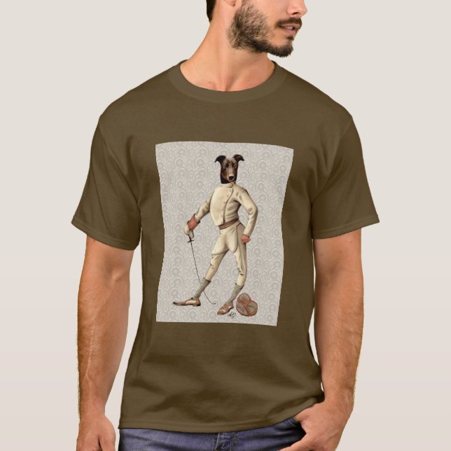 Camiseta Greyhound Fencer no Cream Cheio 2 (Frente)