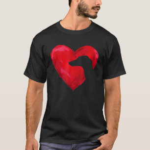 Camiseta Greyhound Heart silhouette Day Dog Lov