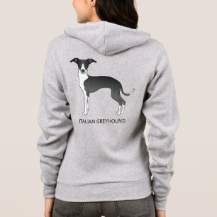 Camiseta Greyhound Italiano Preto E Branco Com Texto Person