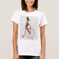 Greyhound na bicicleta Red Penny Farthing
