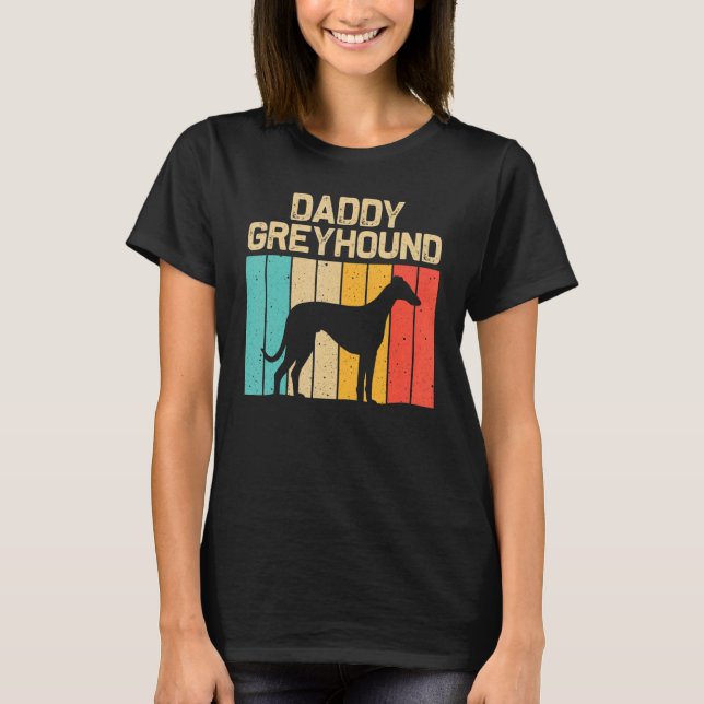 Camiseta Greyhound Para Homens Pai Cão De Salvamento De Gre (Frente)