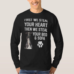 Camiseta Greyhound Rouba seu coração Rouba sua cama e sofá