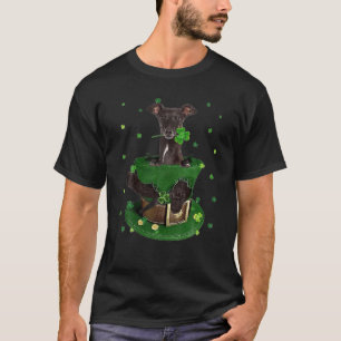 Camiseta Greyhound Shamrock Hat Clovers Rua Patrick