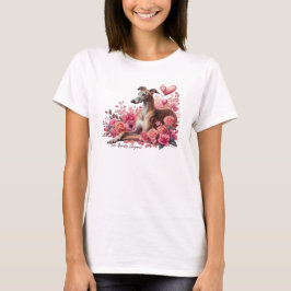 Camiseta Greyhound, Whippet, Iggy ou Galgo romântico