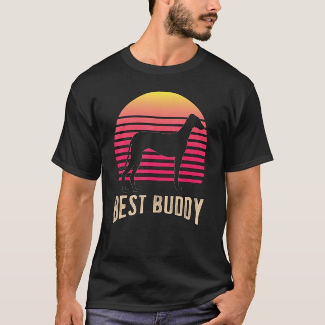 Camiseta Greyhound Windhound Retro 2 (Frente)