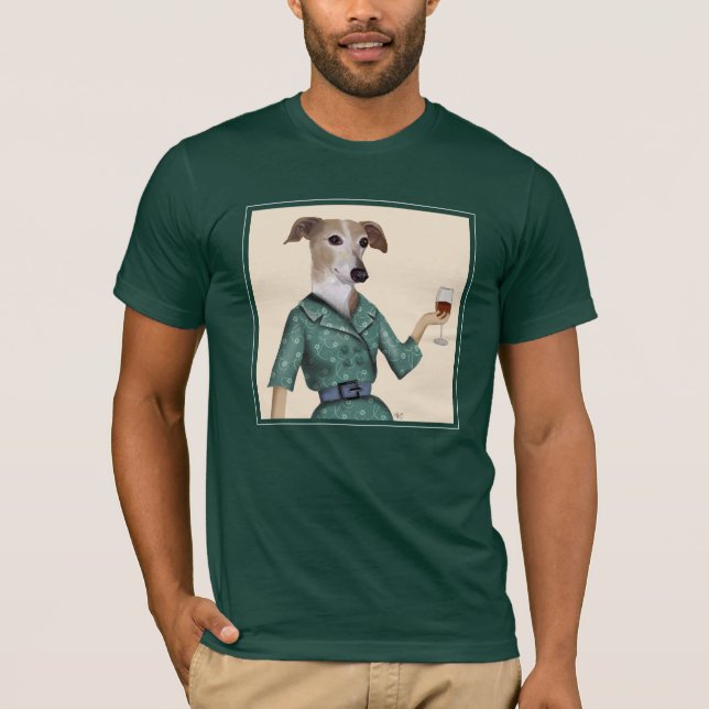 Camiseta Greyhound Wine Snob (Frente)