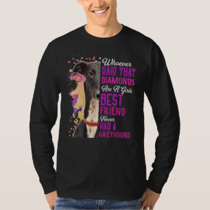 Camiseta Greyhounds É Uma Menina Melhor Amiga Cachorro Mamã