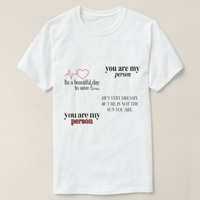 Camiseta Greysanatomy Scrub Boné quatro pacotes (Frente do Design)