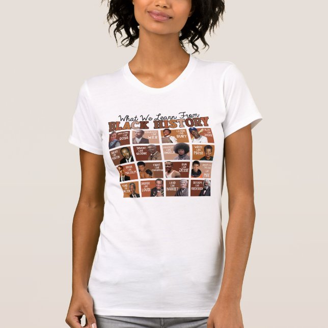 Camiseta Grid Tribute to Black Historical Figures  (Frente)