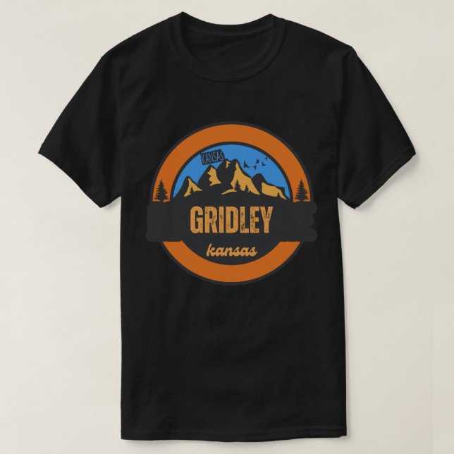 Camiseta Gridley, Kansas (Frente do Design)