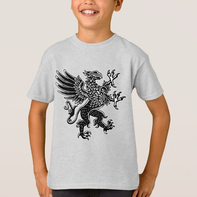 Camiseta Griffin - Camisa-T Preta e Branca (Frente)