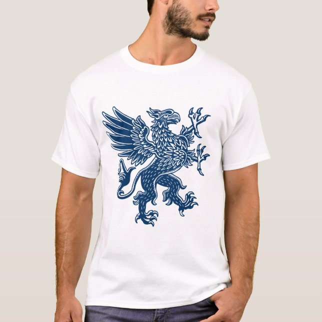 Camiseta Griffin - Estilo Azul Indigo (Frente)