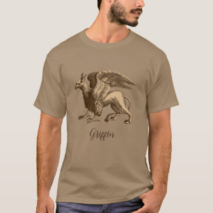 Camiseta Grifo Clássico Marrom e Bege - Fera Lendária