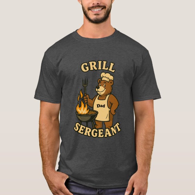 Camiseta Grill Sergeant Bär Design für Papa (Frente)