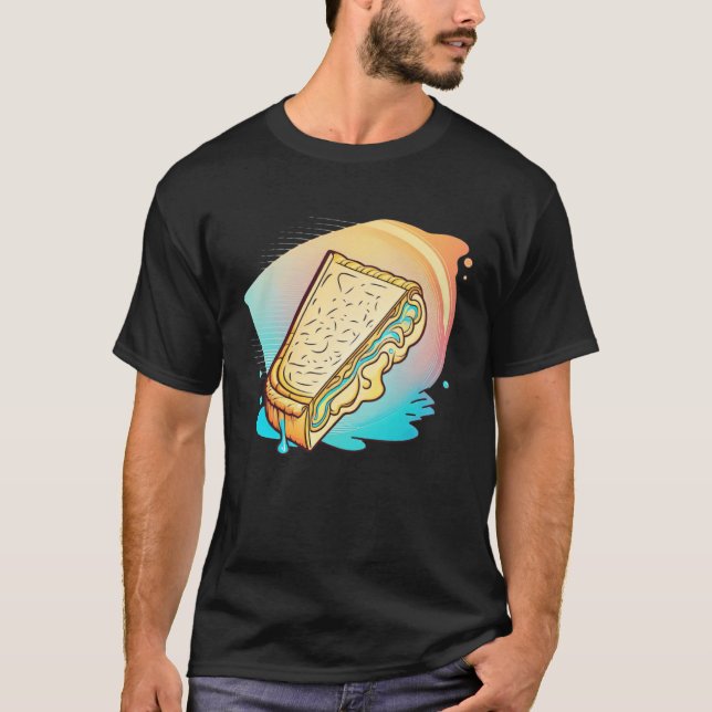 Camiseta Grilled Cheese Vaporwave 90s and 80s Aesthetic (Frente)