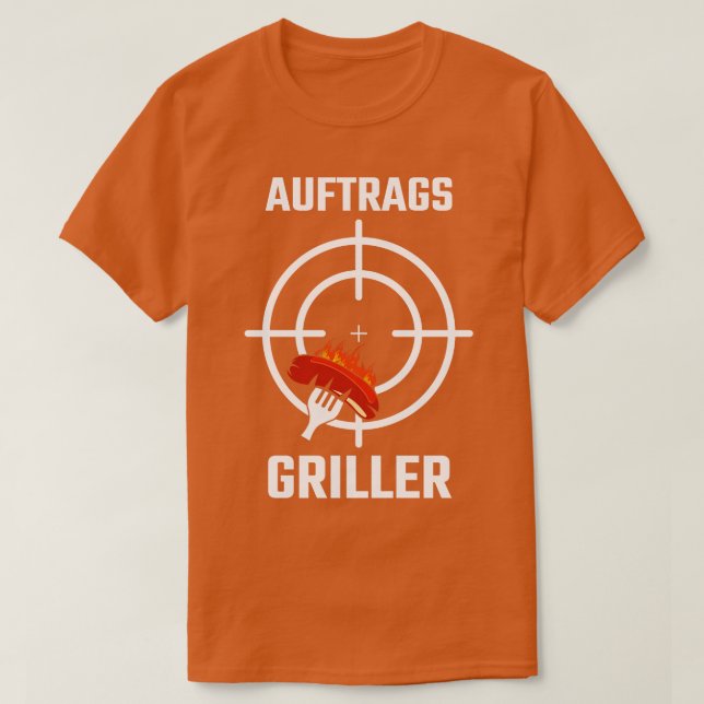 Camiseta Griller CHURRASCO Grill Master Griling Apron 1 (Frente do Design)