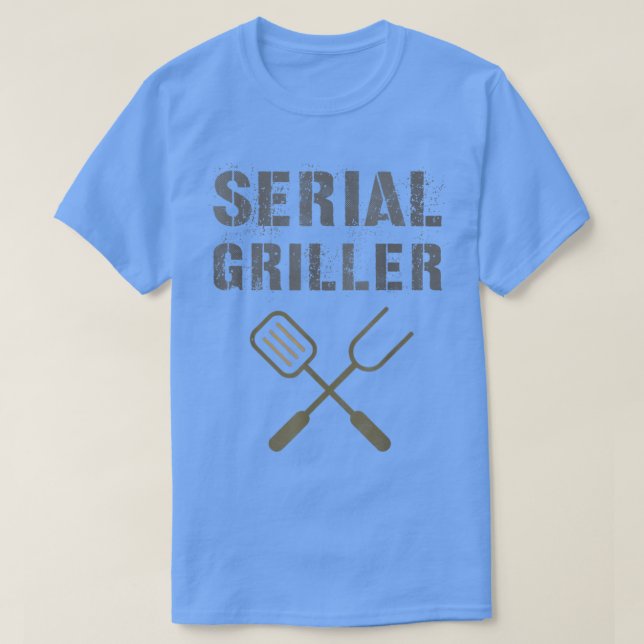 Camiseta GRILLER SERIAL Funny Griling CHURRASCO Grill Summ (Frente do Design)