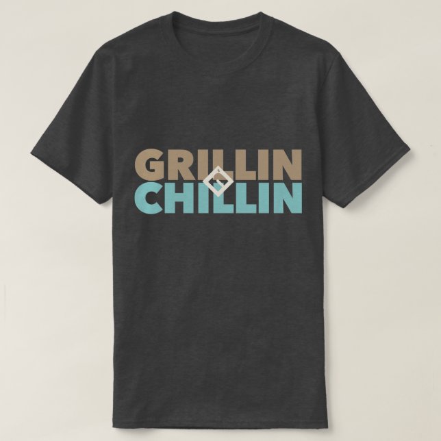 Camiseta Grillin' e Chillin' (Frente do Design)