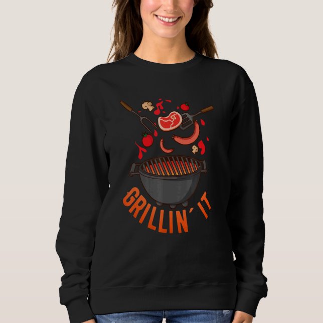 Camiseta Grillin It Barbecue And Grill (Frente)