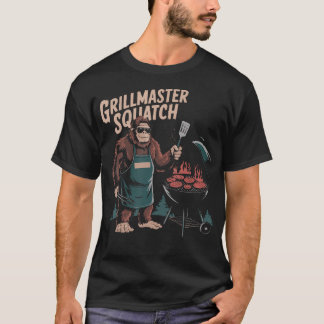 Camiseta Grillmaster Sasquatch Amante De Churrasco Engraçad