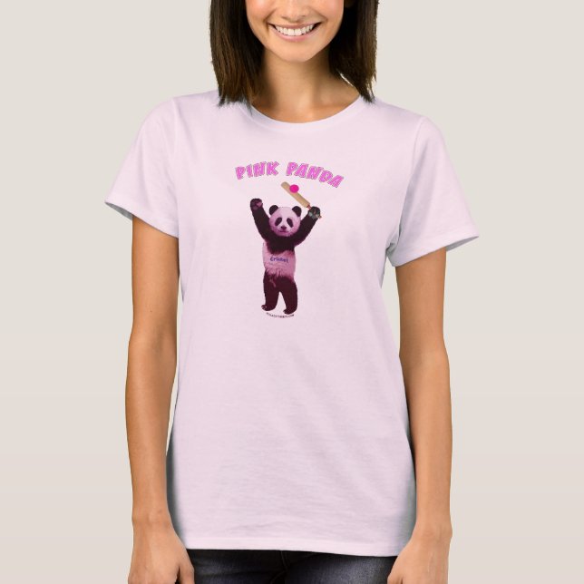 Camiseta Grilo cor-de-rosa da panda (Frente)