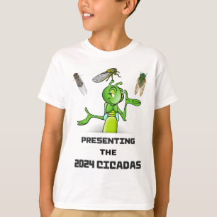 Camiseta Grilo engraçado apresentando cigarras insetos inva