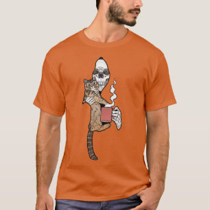 Camiseta Grim Reaper Cat Amigo Café