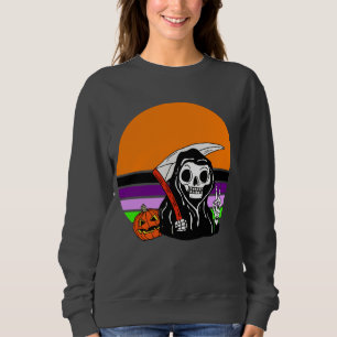 Camiseta Grim Reaper - Halloween Sunset Jack O'Lantern
