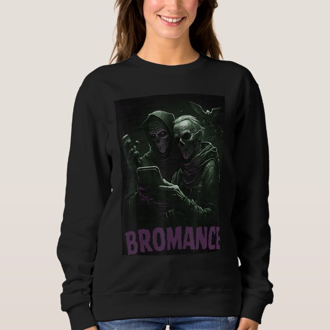 Camiseta Grim Reaper Selfie BRO Cool Pop Graphic Art (Frente)