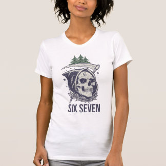 Camiseta Grim Reaper Six Seven Gothic Aesthetic Skull