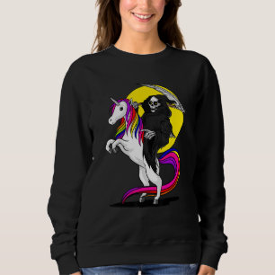 Camiseta Grim Reaper Skeleton Death Dirigindo o Hallowee do