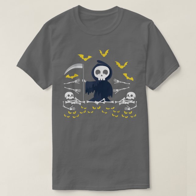 Camiseta Grim Reaper Skeleton Fictophilia  (Frente do Design)