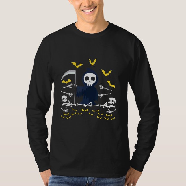 Camiseta Grim Reaper Skeleton Fictophilia (Frente)