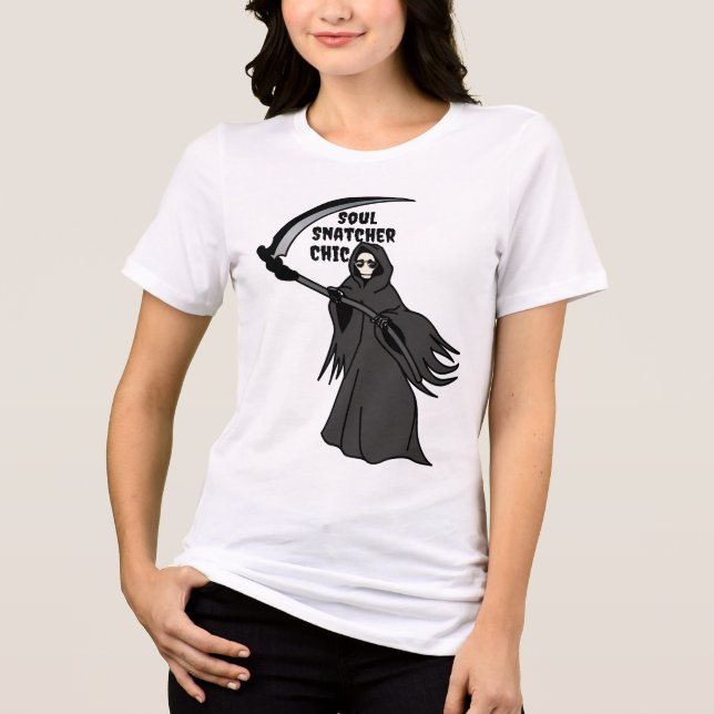 Camiseta Grim Reaper Soul Snatcher Shirt | Funny Chic Tee (Frente)