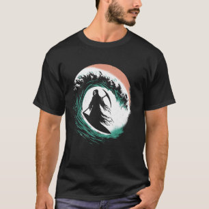 Camiseta Grim Reaper Surfing - Sur de Figurino de Halloween