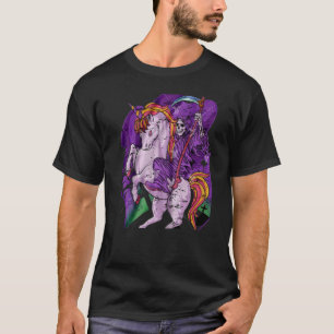 Camiseta Grim Reaper Unicorn Pastel Gótico Death Skeleton M