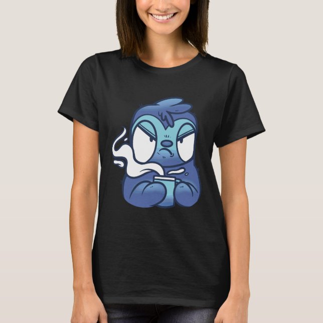 Camiseta Grim Sloth Com Cobre De Café Para Falhas Amigos (Frente)