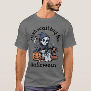 Camiseta Grim Só Esperando O Halloween