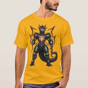 Camiseta Grim Tech Dragon: Sua Borda Cibernética.