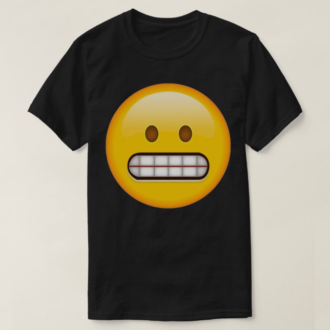 Camiseta Grimacing Face Emoji (Frente do Design)