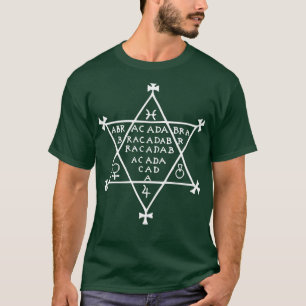 Camiseta Grimoire Hexagram Abracadabra Talisman Amulet Occu