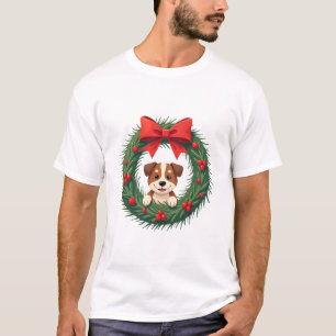 Camiseta Grinalda De Natal Com Nariz De Cachorro Fofo Mãe D
