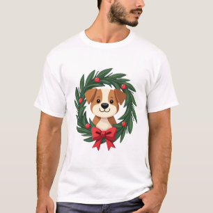 Camiseta Grinalda De Natal De Nariz De Cachorro Fofo Mãe De