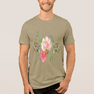 Camiseta Grinalda Floral Romântica de Frutas Vermelhas