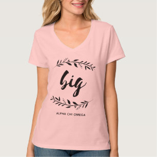 Camiseta Grinalda grande alfa de Omega   do qui