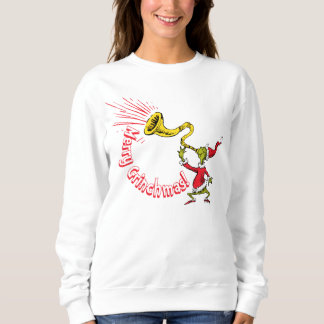 Camiseta Grinch Blowing the Merry Grinchmas Horn