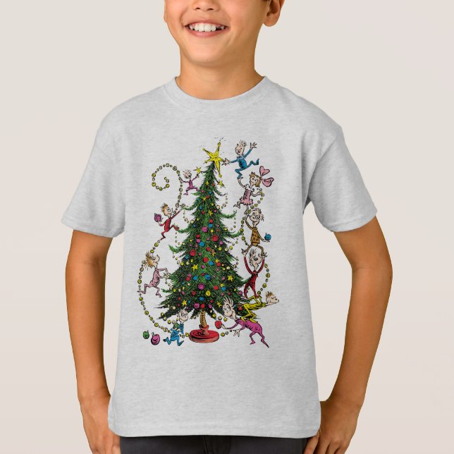 Camiseta Grinch Clássico | Árvore de Natal (Frente)