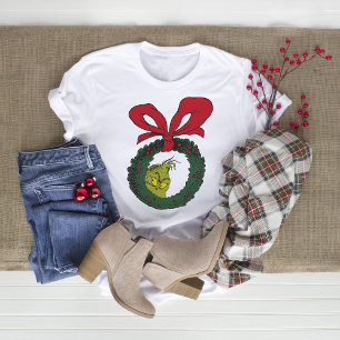 Camiseta Grinch Clássico   Coroa de Natal