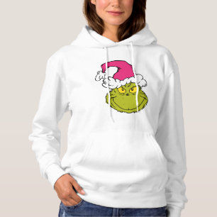 Camiseta Grinch com Chapéu de Papai Noel Rosa